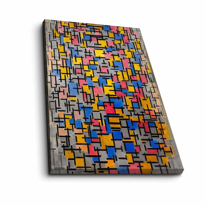 Wallity Lienzo Decorativo Composición 1916 de Piet Mondrian 45 x 70 cm